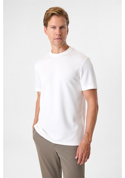 Back And Bond Regular Fit Beyaz Basic Tişört