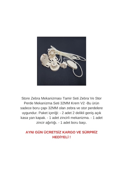 2 Adet Stor Perde Mekanizması Makarası Zebra Store Perde Takmatik