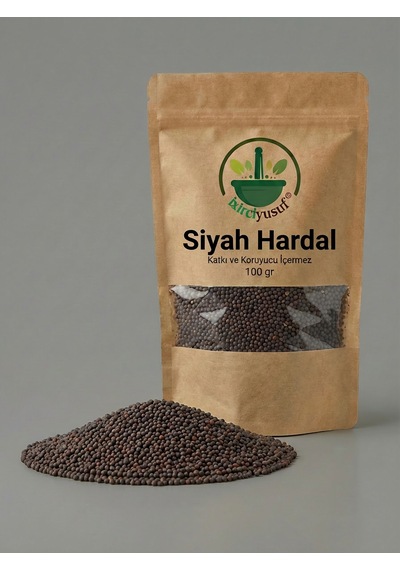 İxirciyusuf Siyah Hardal Siyah Hardal Tohumu Black Mustard Seed Brassica Nigra Doğal Tane 100 G
