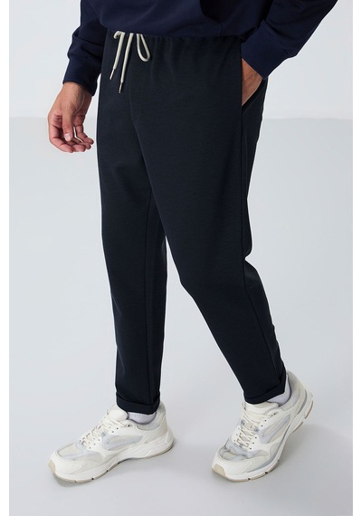 Tommy Life İndigo Yüzeyi Dokulu Standart Fit Erkek Eşofman Alt - 82154