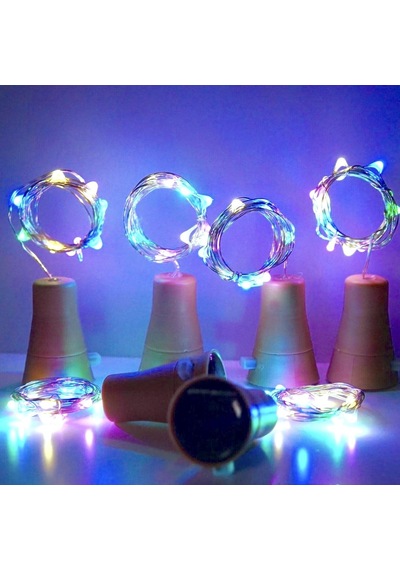 6'li Paket Güneş Enerjili Şarap Şişesi Işıkları, 20 Led Su Geçirmez Bakır Mantar Güneş Işığı Düğün, N Diğer