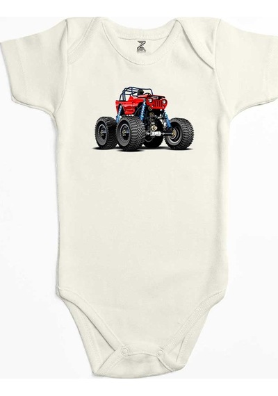 Zepplin Giyim Jeep Canavar Kamyon Mavi Bebek Body Zıbın
