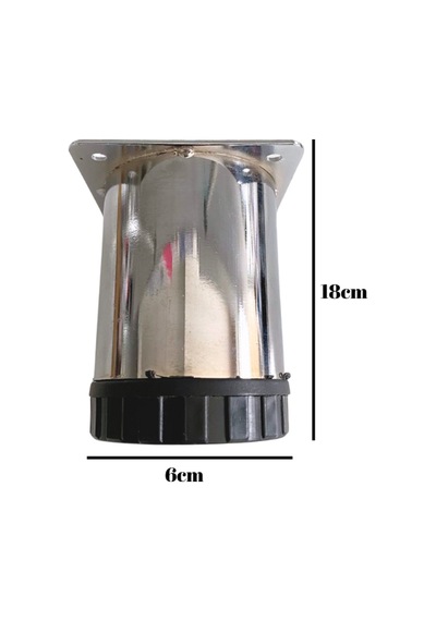 Metal Krom 8cm Ayak Mobilya Masa Ve Dolap Ayağı Krom 8cm Çap:60mm 4 Adet Krom