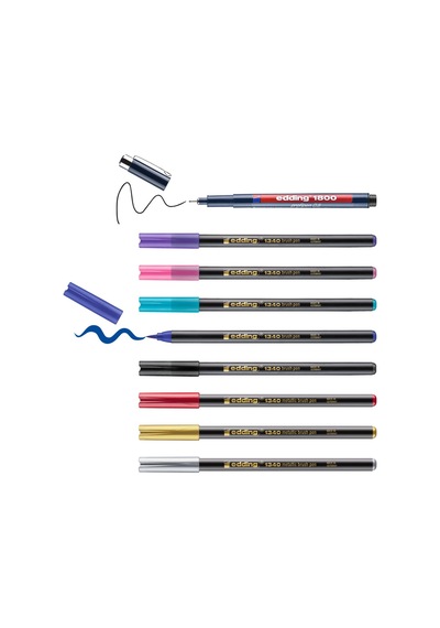 Eskiz Defteri Edding Happy Lettering Set 9er Set + Renk Karıştırıcı, Çeşitli Stifte
