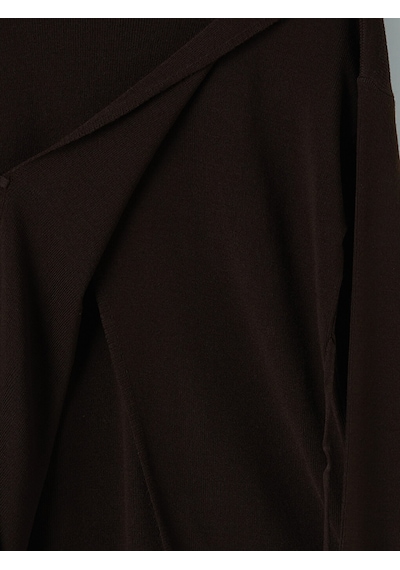 Lcw Modest Kahverengi Bisiklet Yaka Kadın Triko Tunik