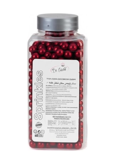 8 Mm Bordo Boncuk Şeker 250 G Pasta Ve Tatlı Süsleme Şekeri