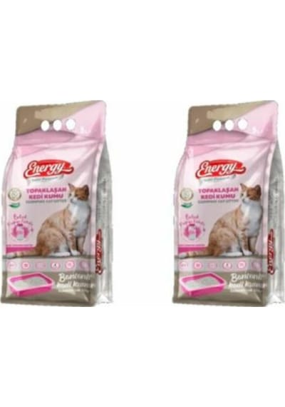 Energy Bebek Pudralı İnce Topaklaşan Bentonit Kedi Kumu 2 x 5 L