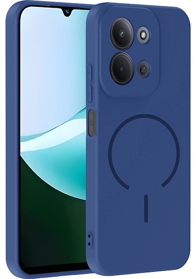 Xiaomi Redmi 15c Kılıf M-safe Şarj Özellikli Zore Meta Kapak Lacivert
