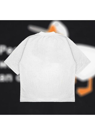 Startmore Peace Was Never An Option Boxy Fit Oversize Unisex Tshirt Kalın Kumaşlı Baskılı Beyaz