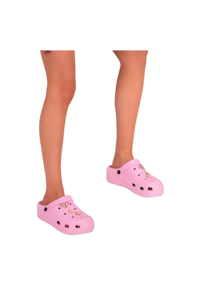 Yüksek Taban Aksesuarlı Kadın Sandalet Pembe-pembe Pembe