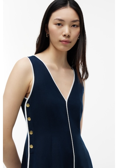 Tommy Hilfiger Contrast Bındıng Ns Strap Dress Kadın Mavi Elbise - Ww0ww49907