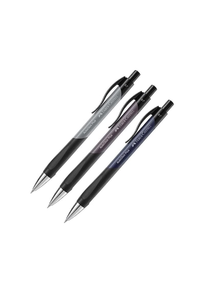Okul Ve Sınav Yazım Seti Faber Castell Versatil Kalem Autoclick Plus 0.7mm 3 Adet + Triball 8 Adet Renkli Tükenmez Çok Renkli