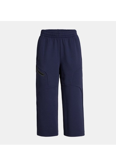 Under Armour Kadın Ua Unstoppable Fleece Grid Crop Eşofman Altı 1386492-410 Midnight Navy Black Lacivert - Siyah