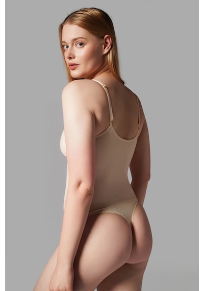 Çıtçıtlı String Body Korse 9052 Bej