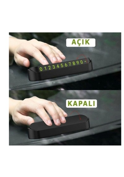 Torpido Üstü Fosforlu Neon Aç-kapa Numaratör Siyah
