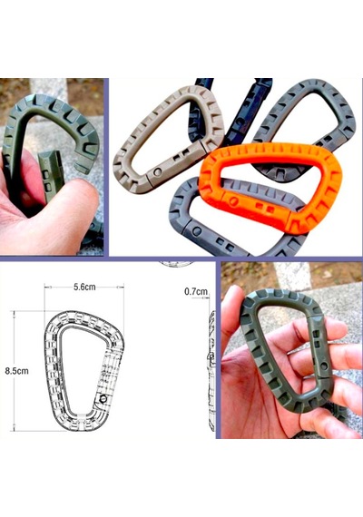 Omeniv 5 Adet Karabina Karabiner Seti Sırt Çantası Outdoor Kamp