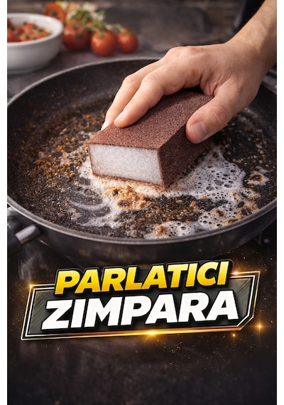 Parlatıcı Zımpara Sünger Tencere Ve Tavalar İçin Güçlü Yağ & Yanık Leke Temizleyici Sünger