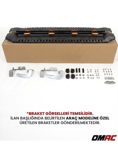 Isuzu D-max 2005-2012 Uyumlu Araca Özel Dakar Led V1 Yan Basamak Siyah