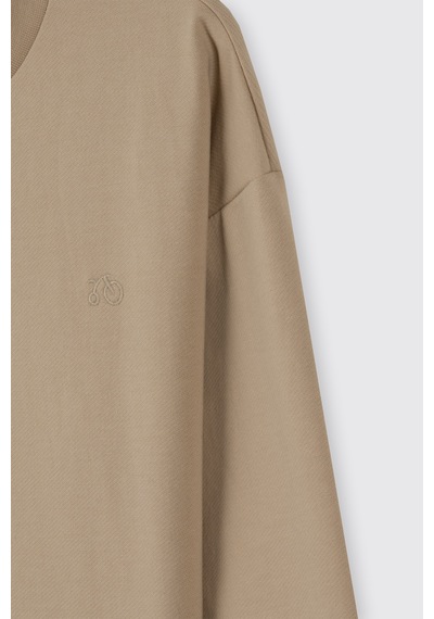 Panço Erkek Çocuk Bisiklet Yaka Bej Sweatshirt Krem