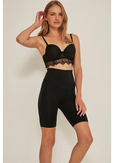 Amora Secret Siyah Mı Emay 3005 Soft Uzun Paçalı Boxer Korse