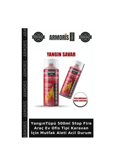 Yangıntüpü 500ml Stop Fire Araç Ev Ofis Tipi Karavan İçin Mutfak Aleti Acil Durum