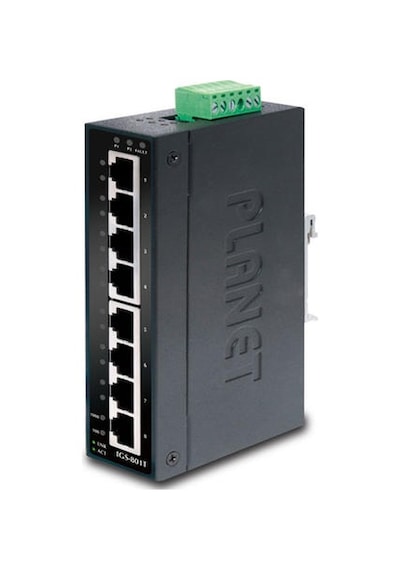 Planet Pl-ıgs-801t 8 Port 10/100/1000mbps Endüstriyel Ethernet Switch