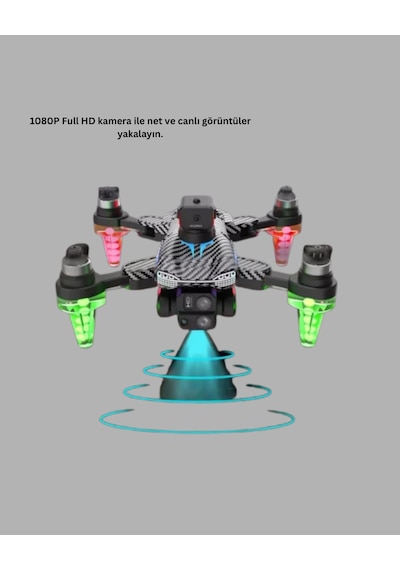 1080p Kameralı Drone Katlanabilir Tasarım Kolay Kullanım