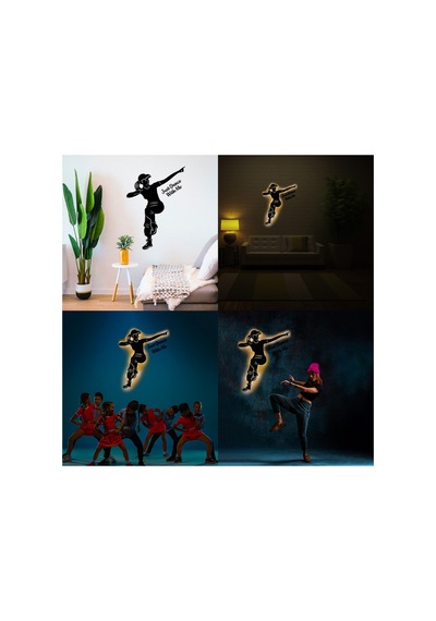 Led Işıklı Dans Temalı Tablo Emma Dekoratif Gece Lambası Sarı - 737251119 Sarı
