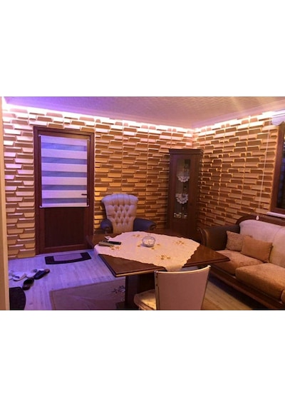 3 Boyutlu Boyanabilir Pvc Duvar Paneli Gold 50-50 Cm 4 Adet-1 Metrekare