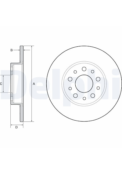 Delphi Bg4655c Arka Fren Diski Boyalı Deliksiz 500l 09-12
