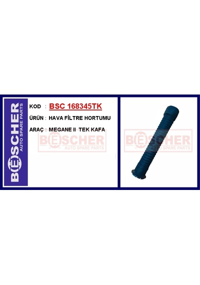 Bescher Hava Filtre Hortumu Megane Iı Tek Kafa Bsc 168345tk