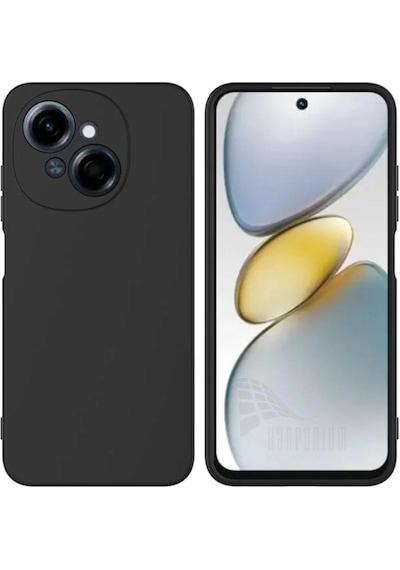 Tecno Spark Go 1 Uyumlu Silikon Kılıf - Kamera Korumalı Esnek Pastel Renk Kapak - Siyah