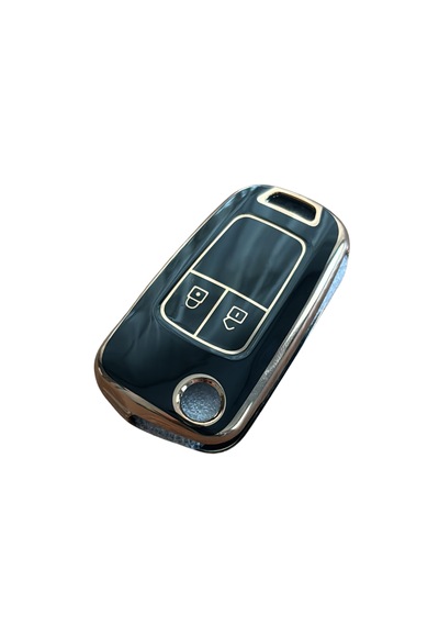 Autohan Keys Astra J, Corsa D, Corsa E, Insignia, Mokka, Meriva Için Akıllı Anahtar Kutusu, Siyah Altın, 2 Düğmeli Anahtar Kılıfı
