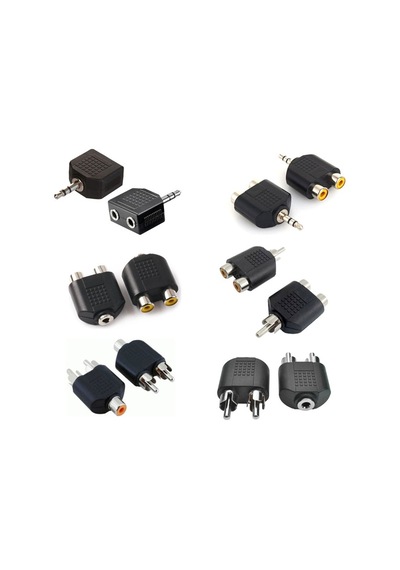 3.5mm Strereo - Rca Dişi Erkek Çevirici 6 Set