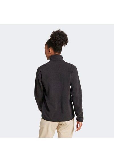Adidas Multi Essentials 1-2 Zip Fleece Kadın Siyah Yürüyüş Polar Jp0788 Siyah