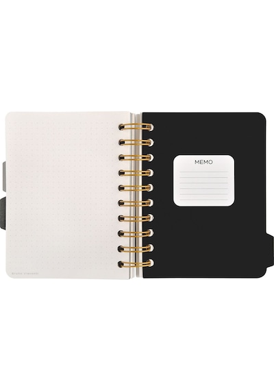 Spiralli Defter A5 4 Ayraçlı, 30 Yap. Çizgili, 30 Yap. Çizgili, 30 Yap. Noktalı, 30 Yap. Düz Siyah