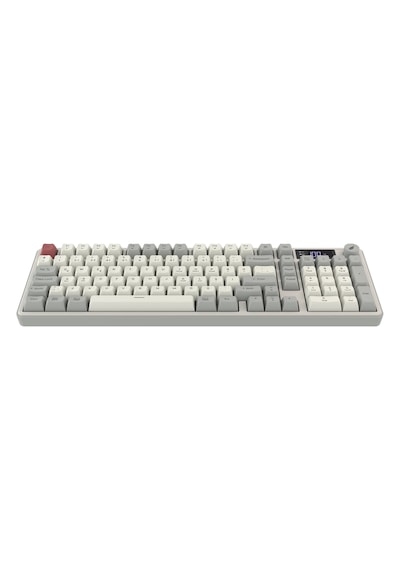 Hawk Gaming Hk258 Membrane Lcd Rgb Kablosuz/bluetooth Kırmızı Haki Full Türkçe Gaming Klavye