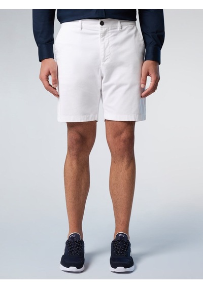 North Sails Star Regular Fit Chino Erkek Şort-33515 Beyaz
