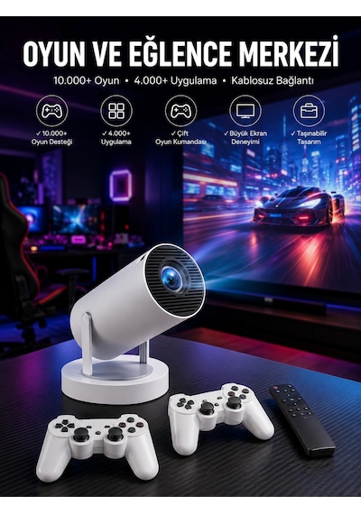 Projeksiyon Cihazı Video Oyun Konsolu Projektör Taşınabilir Ayaklı Çift Kollu 4k Çözünürlüklü 94874612