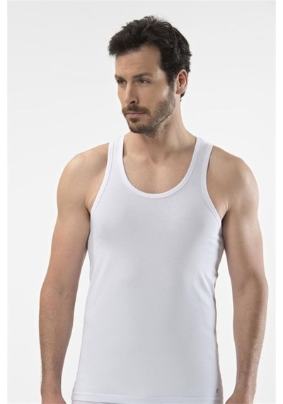 Cacharel 1302 Spor Erkek Atlet - Beyaz