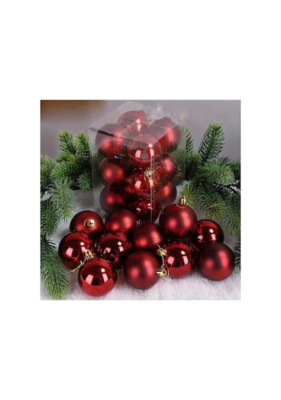 Yılbaşı Çam Ağacı Süsleri Lüks Toplar 4 Cm Cici Top Dekor 12 Parça