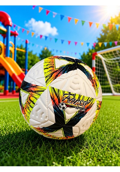 5 Numara Dikişli Futbol Topu Dayanıklı Antrenman Ve Maç Topu Renkli Tasarım - Sarı