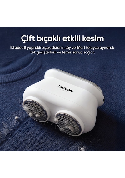 Xenon Smart Şarjlı Tüy Toplama Makinesi 7200 Rpm, 3 Kademe, Çift 6 Bıçaklı, Led Ekran, Usb-c, 1800 Mah X6175