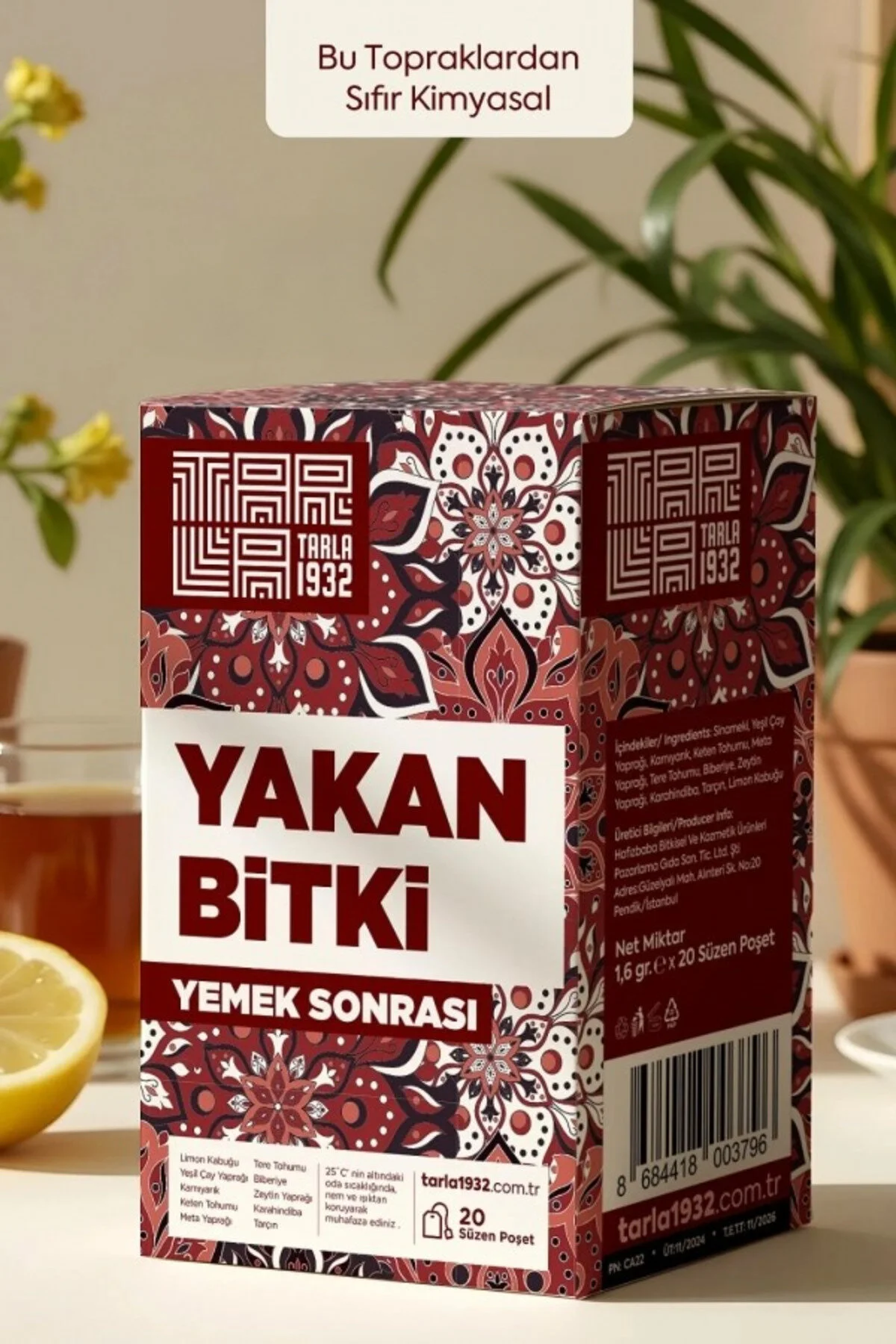 Tarla 1932 Yakan Bitki Çayı Doğal Bitki Karışımı Sıfır Kimyasal Özel Bitki leri