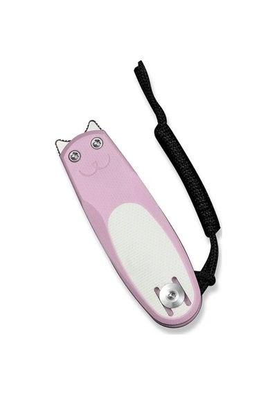 Civivi Purr Powder Pink & White G10 Handle Satin Finished Nitro-v Blade Kamp Çakı Pembe