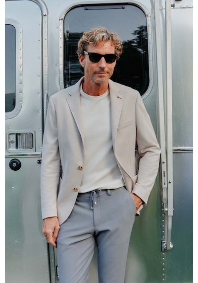 AC&Co / Altınyıldız Classics Erkek Bej Slim Fit Dar Kesim Mono Yaka Casual Ceket