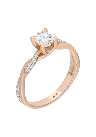 Sirius 0,75 Karat Pırlanta Ve Beyaz Topaz Tektaş Yüzük 0802R0005