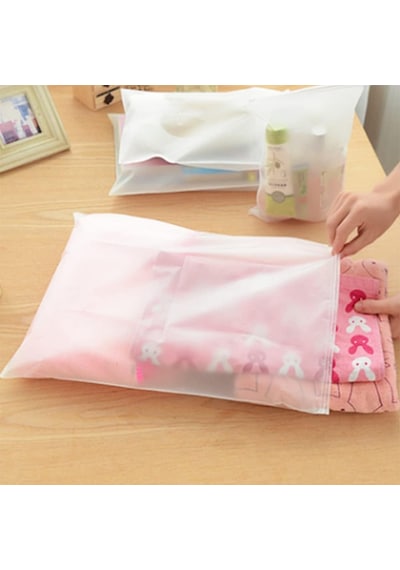 40 X 50 Cm Fermuarlı Buzlu Kargo Poşeti -130mikron 100 Adet Valiz Ve Dolap Içi Düzenleyici Buzlu Fermuarlı Poşet Torba