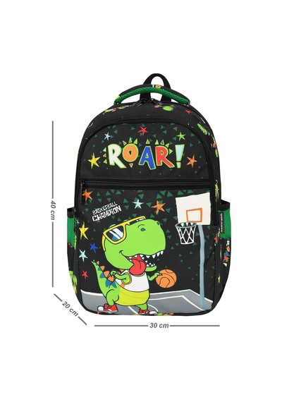 Yeni Sezon Dinozor Desen 2li Ortopedik Erkek Çocuk Okul Çantası Seti Okul Çantası+beslenme Çantası Siyah Yeşil