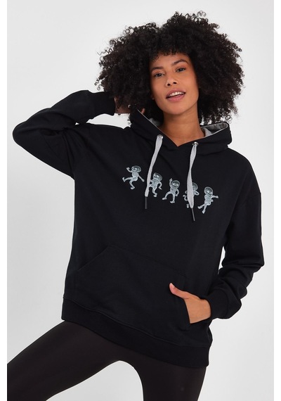 Alexander Gardi Alexandergardı Baskılı Kapüşonlu Comfort Fit Sweatshırt E22-757a-02 001